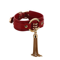 BAY exclusive custom super domineering Queen necklace ring adds laser leather