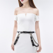 BAY hand-made leather cool punk chain belt harness BY1223