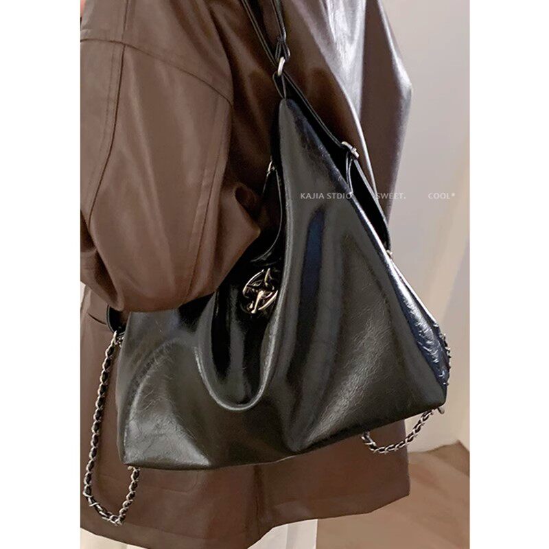 South Korean tote bag women's bag 2023 new wave student casual double shoulder bag 100 lap large capacity single shoulder bag backpack-Taobao