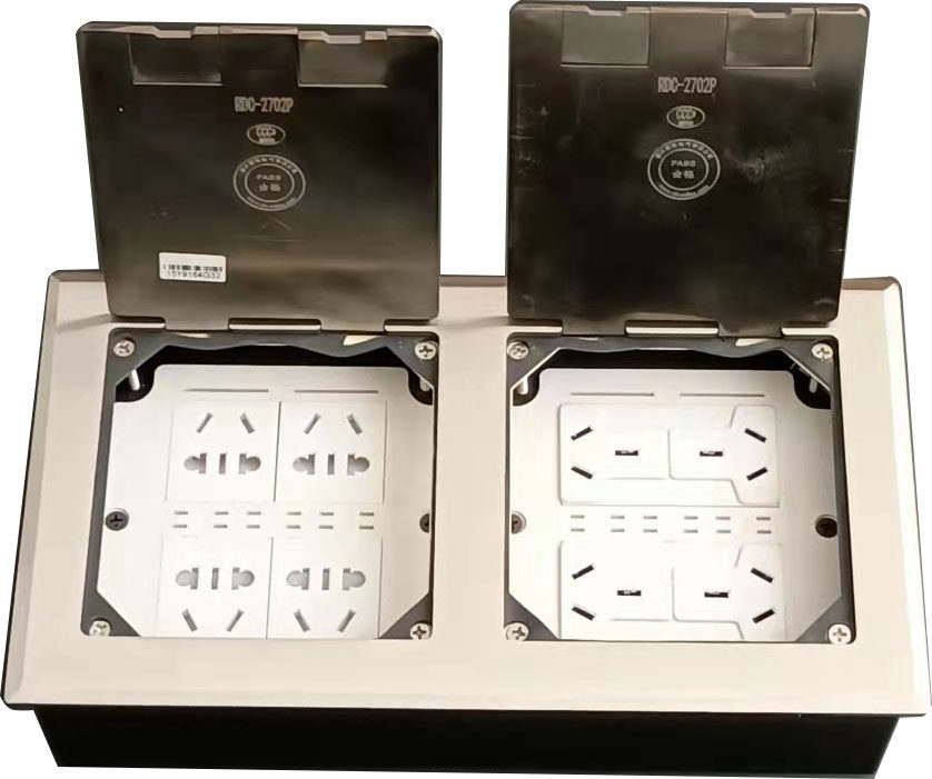 Ruibo open 2702 double open double open 146 copper stainless steel floor plug household with five - hole HDMUSB audio phone