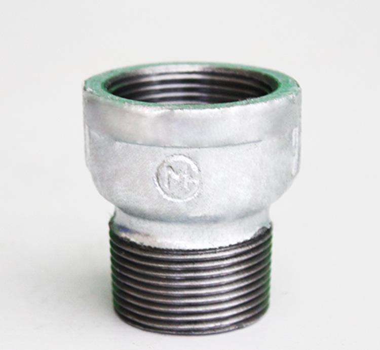 Galvanized inner and outer wire internal and external teeth straight through direct tube ancient joint internal and external tooth straight joint conversion joint