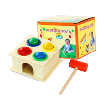 Childrens wooden toy whack-a-mole baby educational enlightenment small hammer knocking piling table early education parent-child knocking table