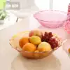 Colorful transparent fashion fruit plate Creative plastic candy plate storage plate Melon seed snack plate storage dried fruit plate