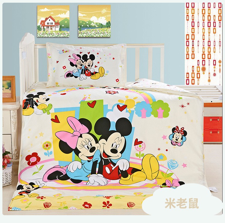 100% cotton trẻ em quilt cover mảnh duy nhất phim hoạt hình quilt mẫu giáo bắt đầu trường ba mảnh bé quilt cover sheets