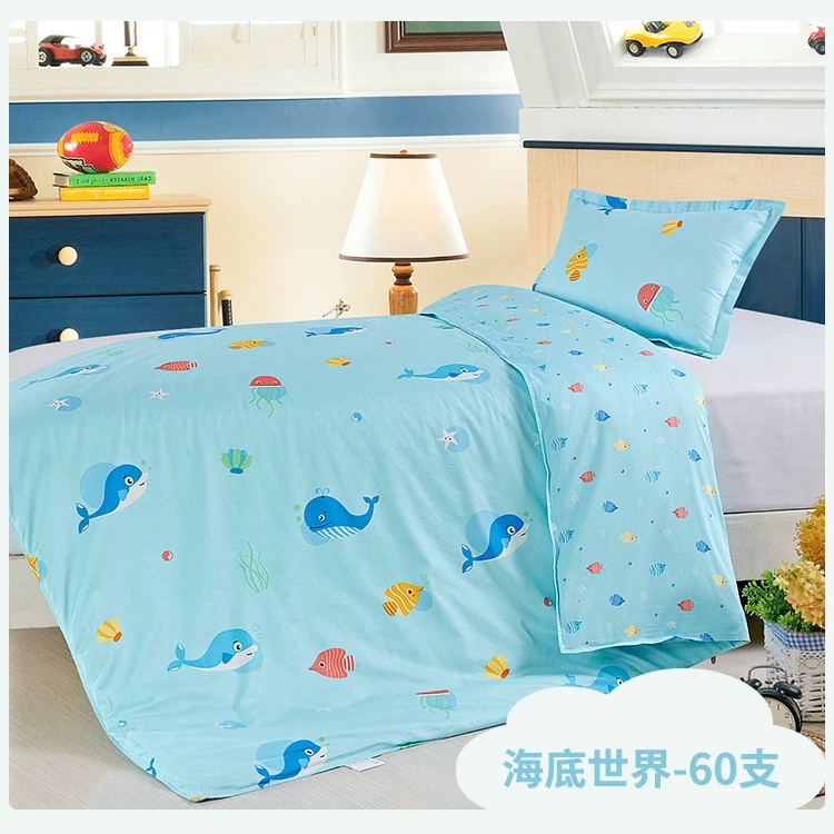 100% cotton trẻ em quilt cover mảnh duy nhất phim hoạt hình quilt mẫu giáo bắt đầu trường ba mảnh bé quilt cover sheets