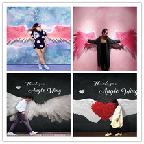 Wings background cloth Live studio anchor photo background cloth 3d live studio decorative wall cloth Quick hand net red background wall