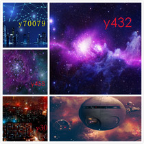 Starry sky background cloth Wandering earth live studio anchor taking pictures City night cloth starlight 3d wall cloth shaking sound net red