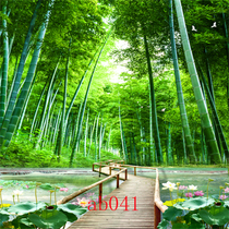 Landscape background wall video landscape field anchor background cloth 3d live room location net red quick hand shake sound decoration cloth