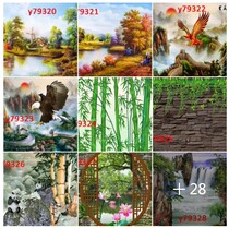 Live broadcast anchor background cloth TV mural background wall landscape background Family background Oil painting background landscape pastoral