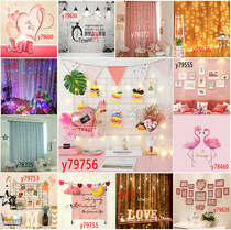 Customized YY background cloth Live studio anchor photo background cloth 3d live studio decorative wall cloth shaking sound net red back