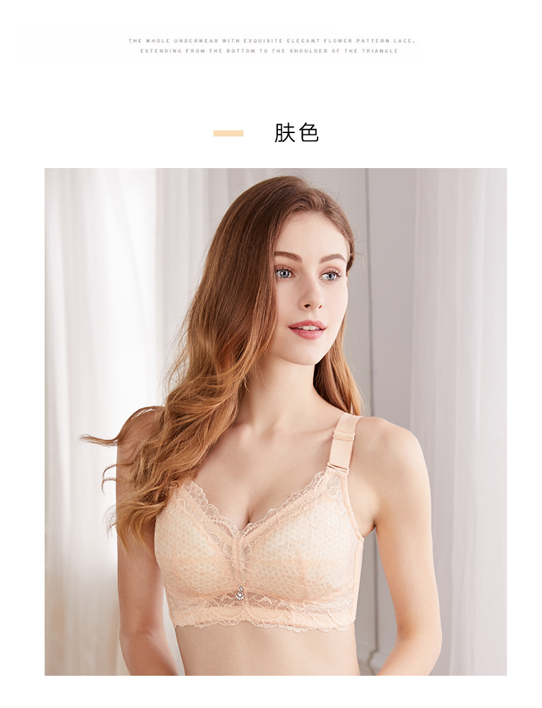 梵 Ngực lớn khoe đồ lót nữ mỏng phần mỡ MM cỡ lớn cúp ngực áo ngực không có vành chống chảy xệ áo ngực không dây
