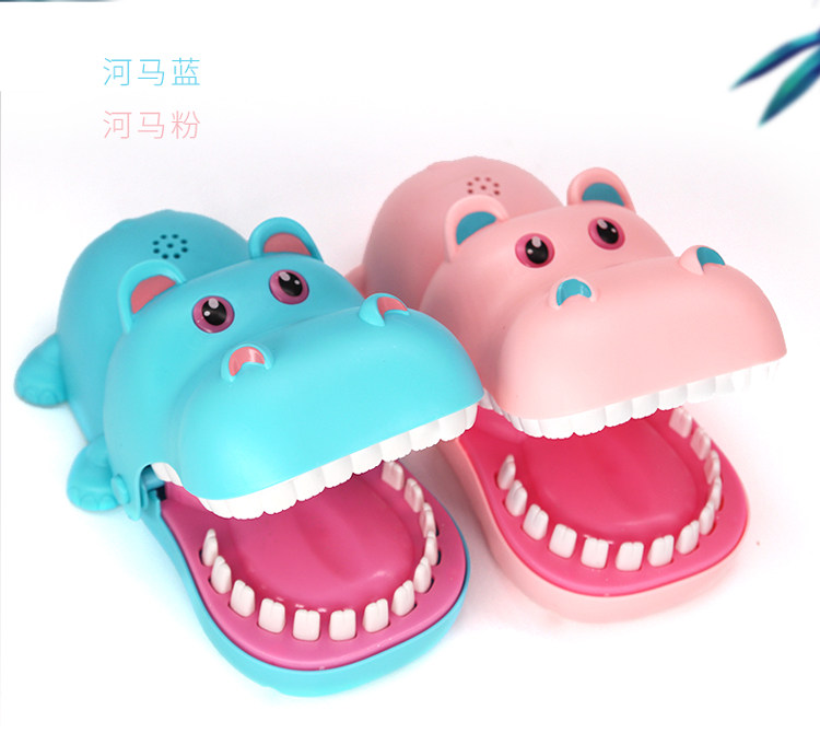 Креативные игрушки для детей 咬手指小狗玩具咬手河马儿童亲子互动整蛊恶搞按牙齿减压解压神器 OTHER