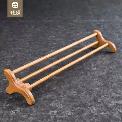 Xiangfu tea set bamboo kung fu tea set cup holder double cup holder bamboo cup holder bamboo tea ceremony accessories ornaments