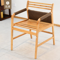 Xiangfu bamboo furniture Kung Fu tea set tea chair Household simple backrest Taishi chair tea room zen space furniture