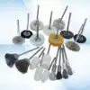 Small white cloth wheel with handle Yellow cloth wheel Tapered wool small hair wheel Cylindrical copper wire wire brush grinding head polishing wheel