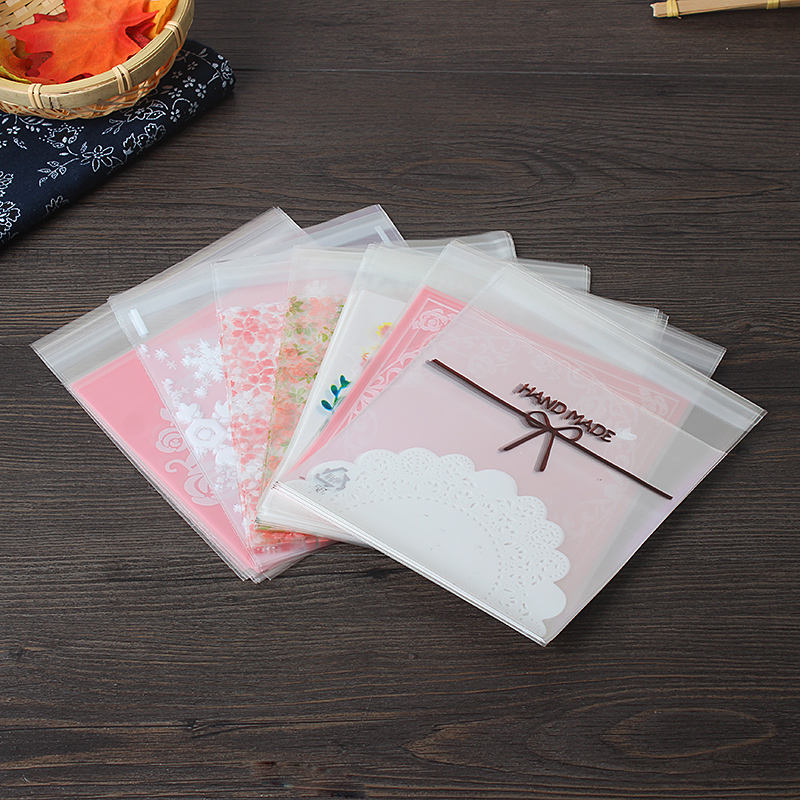 Self-sealing packaging bag moon cake cookie self-adhesive bag small large baking packaging quick sealing bag OPP
