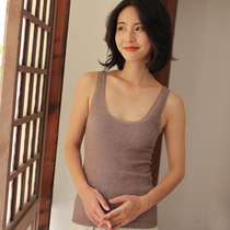 Warm Vest Women new products in autumn and winter heat storage fine wool ring velvet big U low Collar Cotton slim body thin base shirt