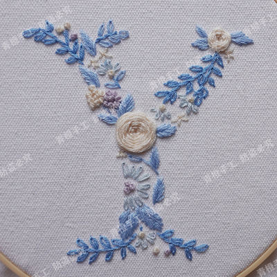 Collar flowers, letters, English surnames, couple names, hand-embroidered diy, water-soluble fabric paper material, wrapped sweatshirts, T-shirts, embroidery patterns