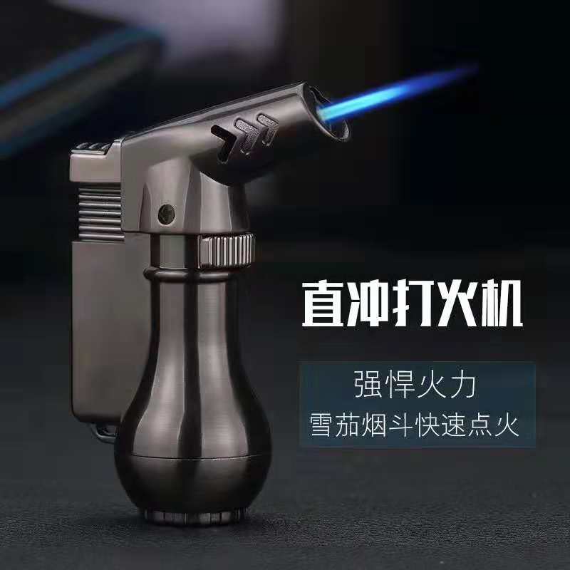 Sáng tạo thẳng ngọn lửa màu xanh gió thổi xì gà nhẹ hơn cá tính thuốc lá nhẹ hơn moxib Fir phun súng kim loại hàn ngọn đuốc khí - Bật lửa bật lửa đẹp