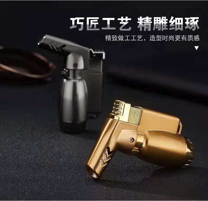Sáng tạo thẳng ngọn lửa màu xanh gió thổi xì gà nhẹ hơn cá tính thuốc lá nhẹ hơn moxib Fir phun súng kim loại hàn ngọn đuốc khí - Bật lửa bật lửa đẹp