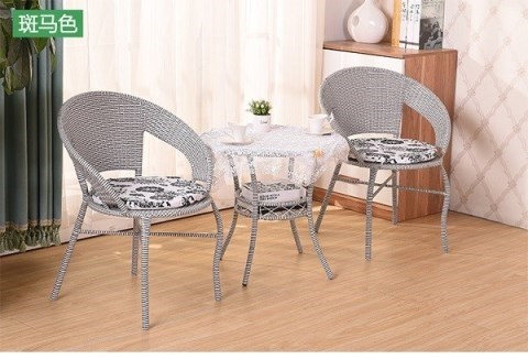 Ghế mía nhỏ ban công trong nhà tựa lưng ghế ngoài trời hiên giải trí đồ nội thất phòng khách nhà cà phê bàn ​​tròn ghế ngoài trời