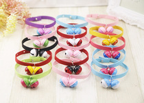 Pet rabbit squirrel chinchat Marten bell collar necklace small pet small bell collar mini cute bow