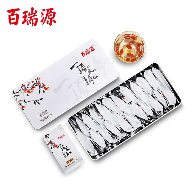 100 Ruiyuan One Top Tianhong Red Wolfberry Gift Box 280g Ningxia Special-produced Chinese Ningteuity Free-to-wash Zhengzong Chi-Chi