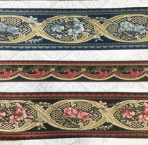 Assorted 4cm9cm Chinese jacquard webbing webbing fabric hanfu soft dress decoration wide side sofa hug pillow curtain inlaid side