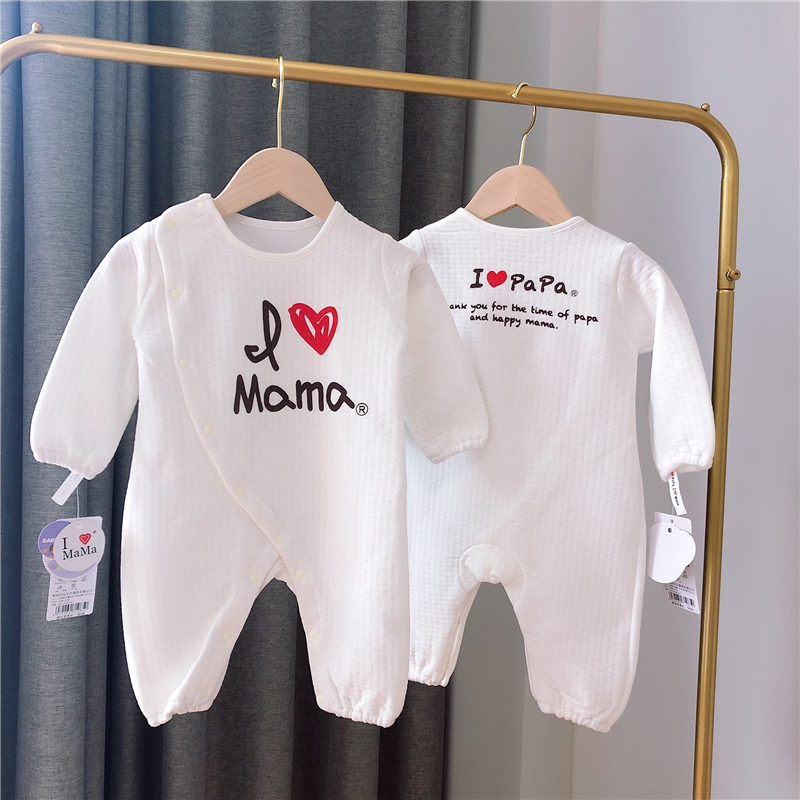 Infant pure cotton one-piece clothing male and female baby thickened air cotton climbing clothing newborn warm one-piece clothing autumn and winter