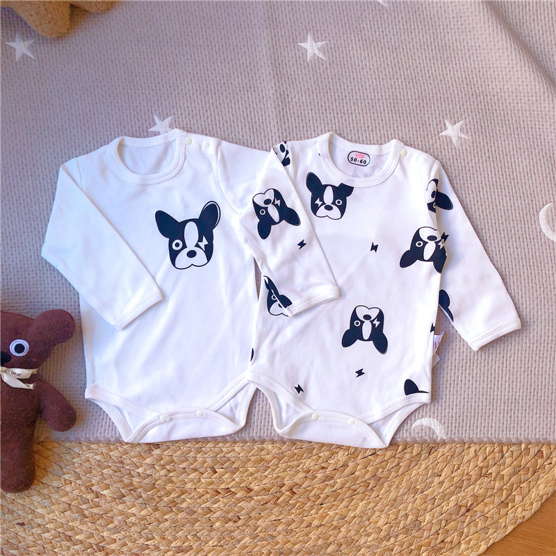 Newborn baby triangle bag fart clothing spring and autumn pure cotton bottoming bag hip jumpsuit 0-3 months belly protection romper