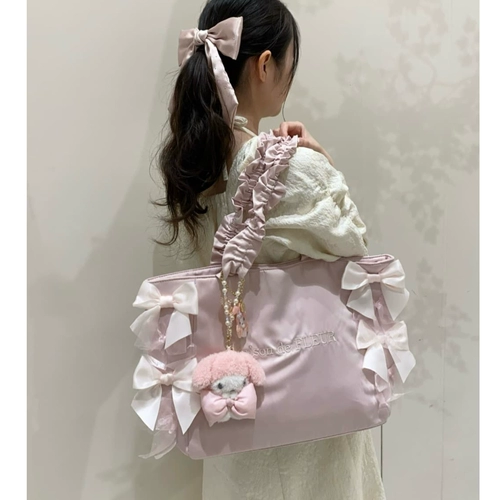 Японская ручка с бантиком, сумка на одно плечо