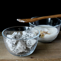 (Buy one get one free) Imported lead-free transparent glass dessert bowl baby supplement bowl Small Love Bowl European style