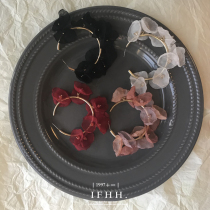 Ifhhhh Heavy Industry Four Colors ~ Faint Hyacinth Burning Flower Earrings 925