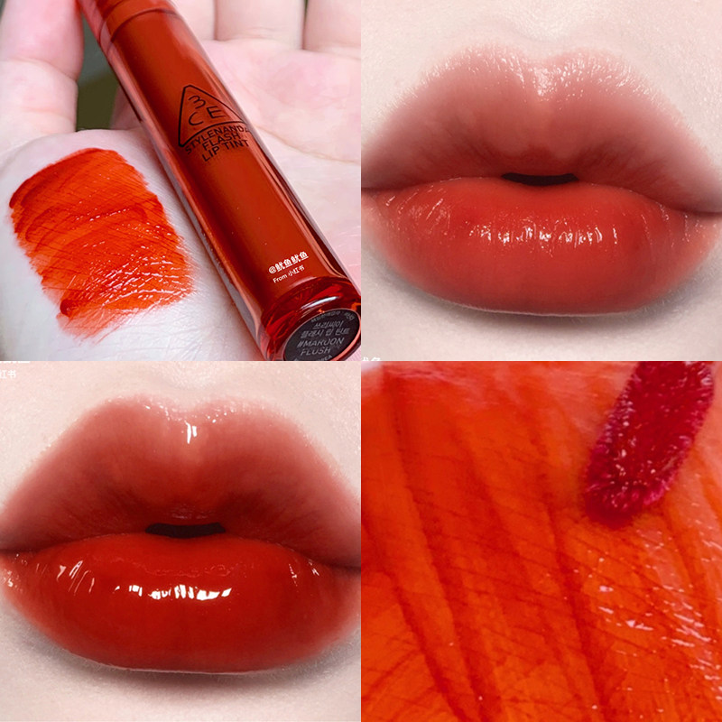 South Korea 3CE new FLASH LIP TINT water mirror moisturizing juice glass water film lip glaze doodle lip
