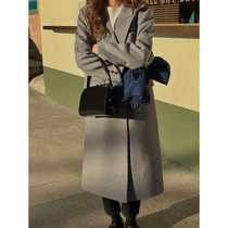 5siss Korean version of the commuter Mao jacket woman 2022 Winter new temperament double-row buttoned suit collar jacket cotton dresses