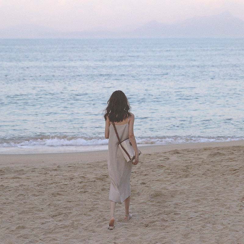 5siss harness ocean dress female summer 2022 pop dresses long style slim chic tide gas quality V collar pendant with skirt