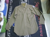 Mingguo vintage World War II army 1st Support Command shirt khaki M 7 5 new defects