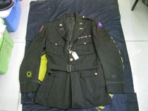 Molguo Vintage World War II Army Group 3 Jun Dress Top 42R Made by Molguo Insect-eaten Collection