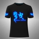 Vũ điệu dạ quang TIM T-shirt shuffle nhảy hip hop hip-hop quần áo huỳnh quang cotton nam và nữ tay áo ngắn áo ba lỗ nam