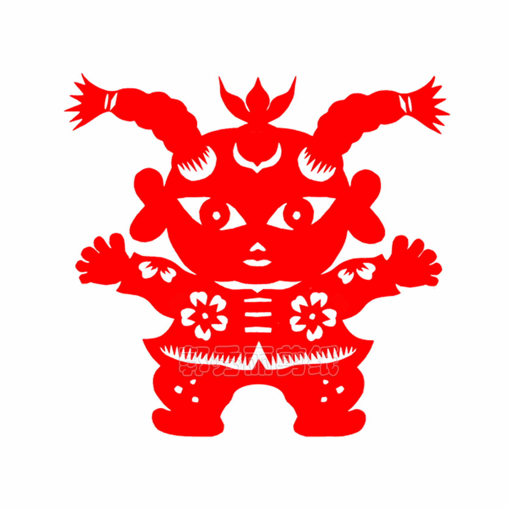 秀丽中娃剪纸画坊的LOGO
