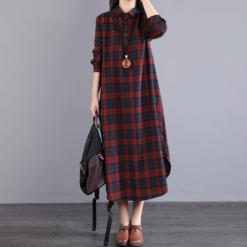 Рубашка, длинная юбка, лонгслив, японские и корейские, свободный крой