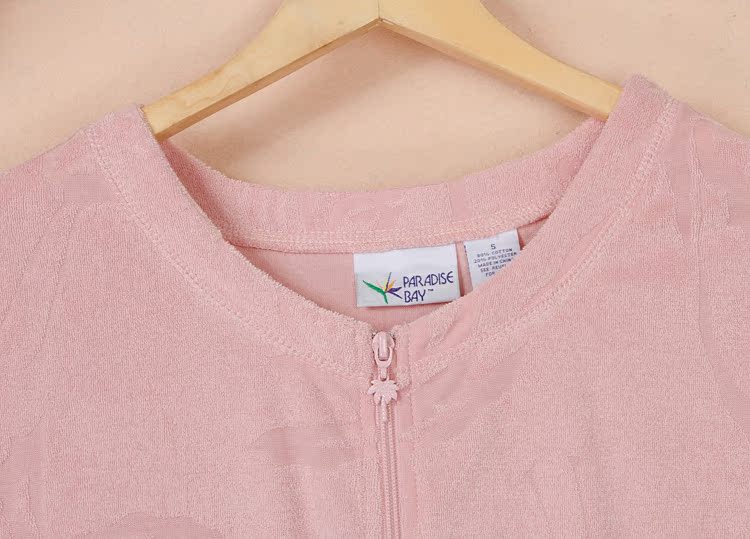 Xử lý quần áo ngủ bằng vải terry ngắn tay kích thước lớn cộng với phân bón tăng khóa kéo áo len béo MM tròn cổ 220 kg váy mùa đông