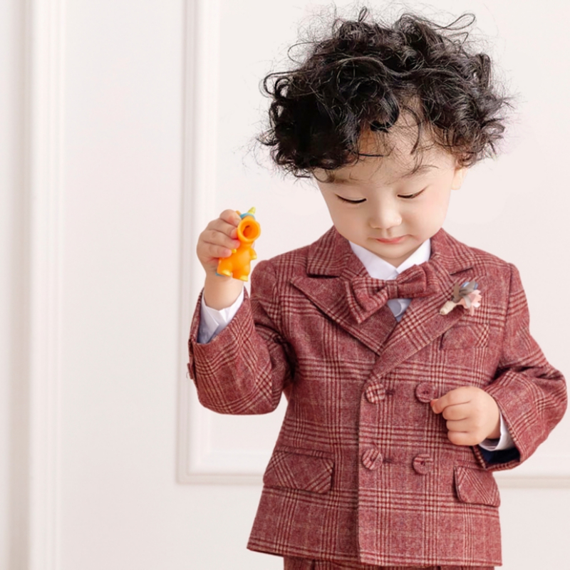 Baby age gown male boy suit suit children flower gown gown small suit One year old Inron baby boy