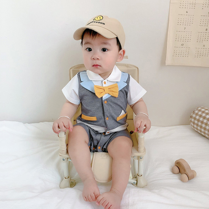 Year-old clothes Male Bao Xia Men's Eve Birthday Suit A Year Old Gown Full Moon Suit A Six-month Baby