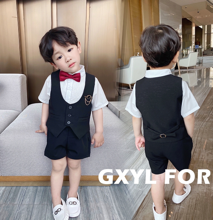 Boys' dresses, flower girls, male treasures, first-year-old children's birthday, six one performance costumes, piano catwalk, kindergarten summer