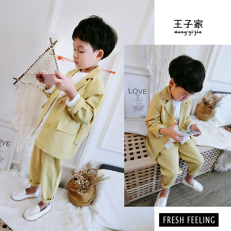 Children's suit suit boy Korean version suit spring and autumn casual jacket boy baby small suit boy autumn boy baby