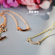  Wei Jia smile smile inlaid with natural diamonds 18K gold rose gold double-sided bracelet