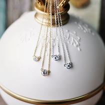  Wei Jiasmall star T classic single diamond 12~30mm inlaid with 18K gold necklace Tang Jing the same style