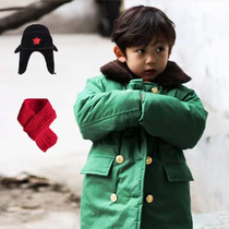 Old jacket cotton coat childrens green cotton clothes baby boys and girls winter coat northeast cotton cotton cotton