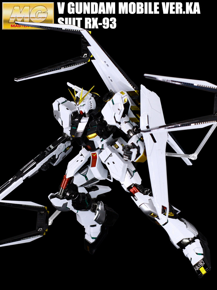 Bandai Metal coloring MG1 100 Rx-93 Nu Ver Ka NEW Cow Gundam card edition assembly model